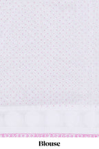 Off white floral design kota cotton saree with self border and matching motifs blouse