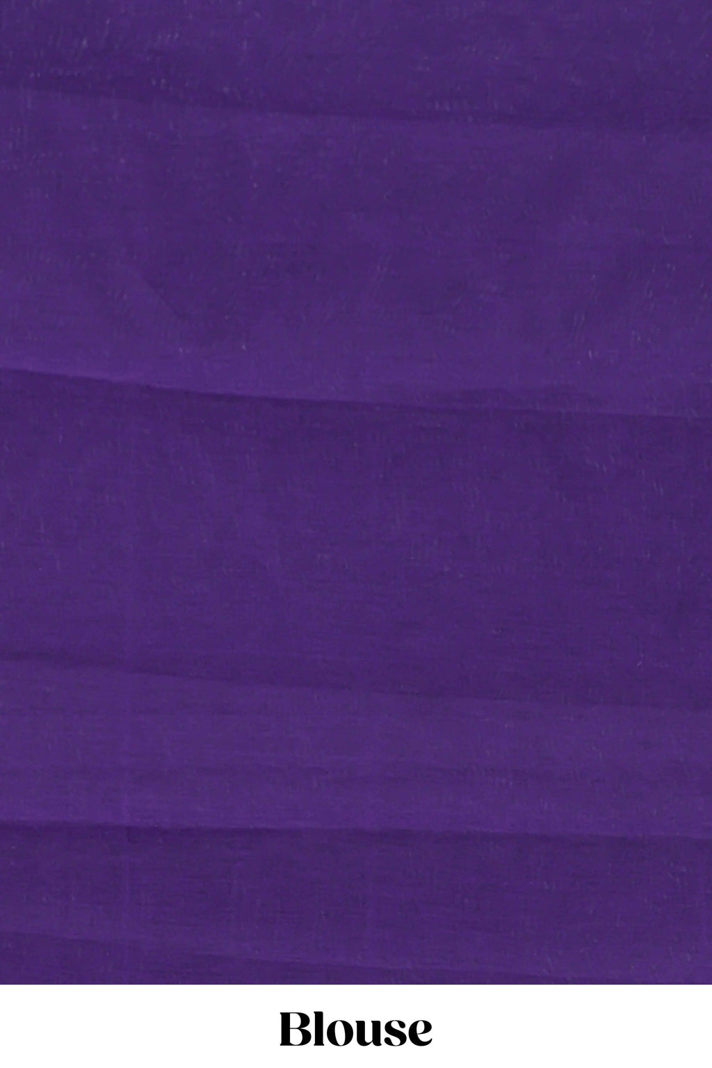 Violet floral motifs kota saree with contrast temple zari border and matching plain blouse