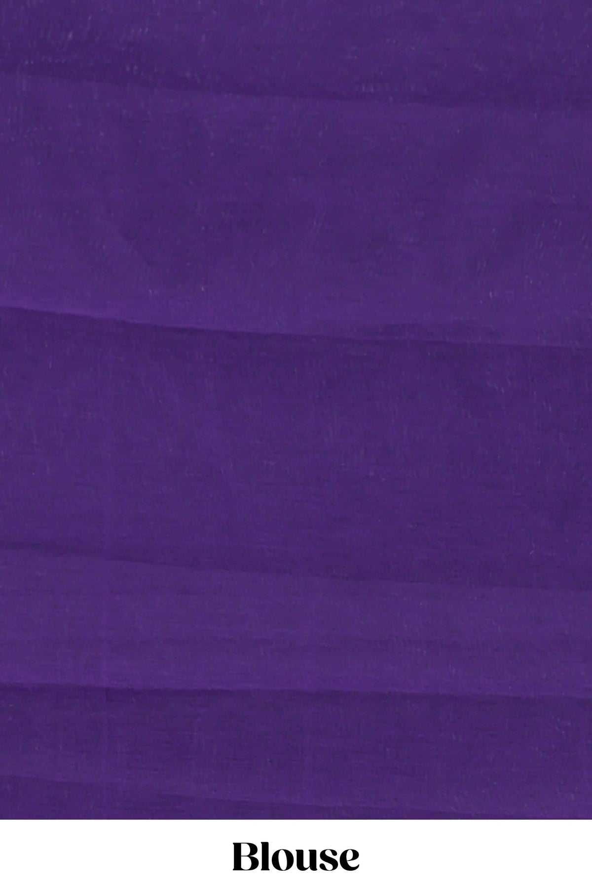 Violet floral motifs kota saree with contrast temple zari border and matching plain blouse
