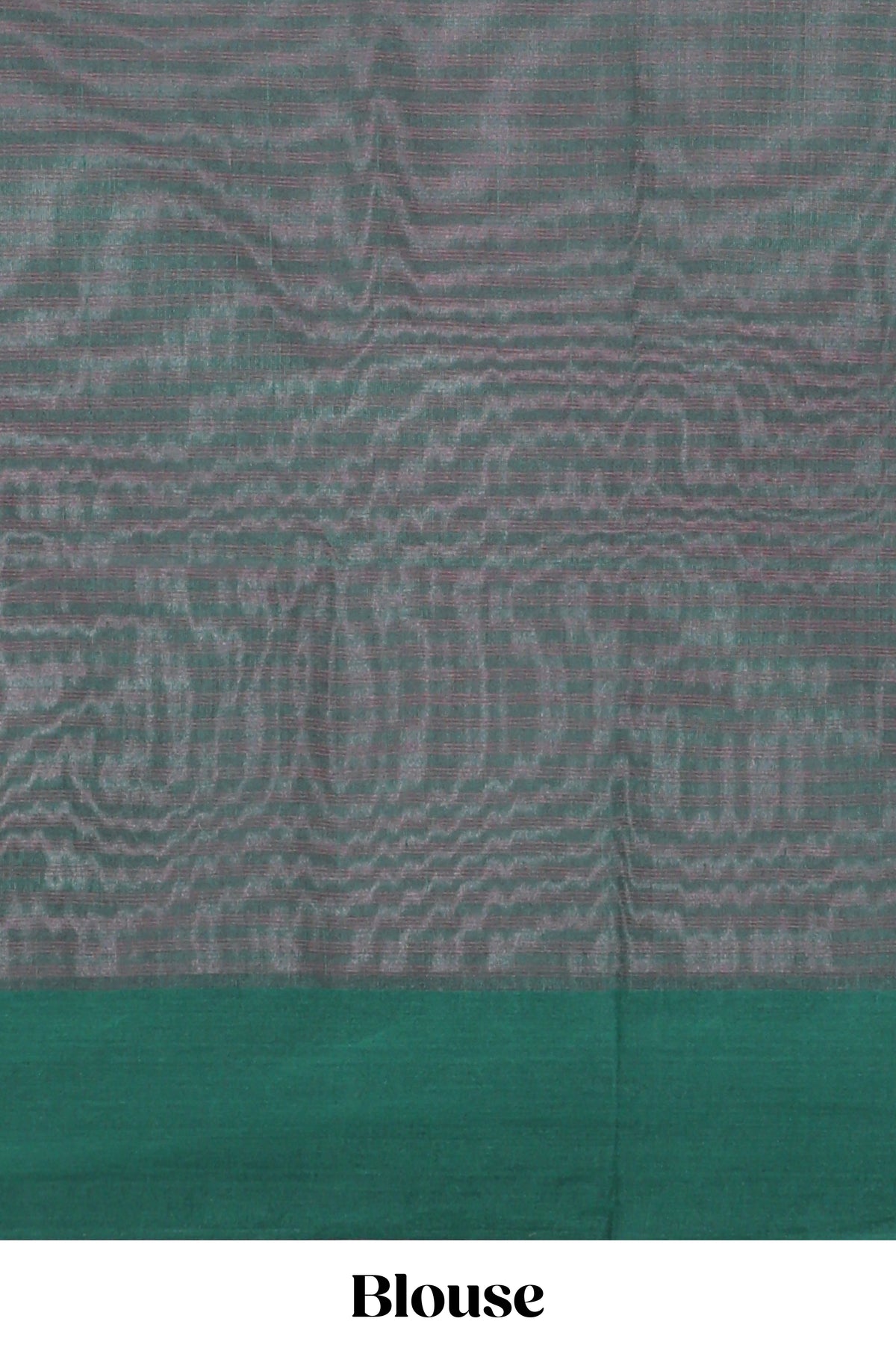 Pink checked floral design kota cotton saree with contrast border and striped blouse