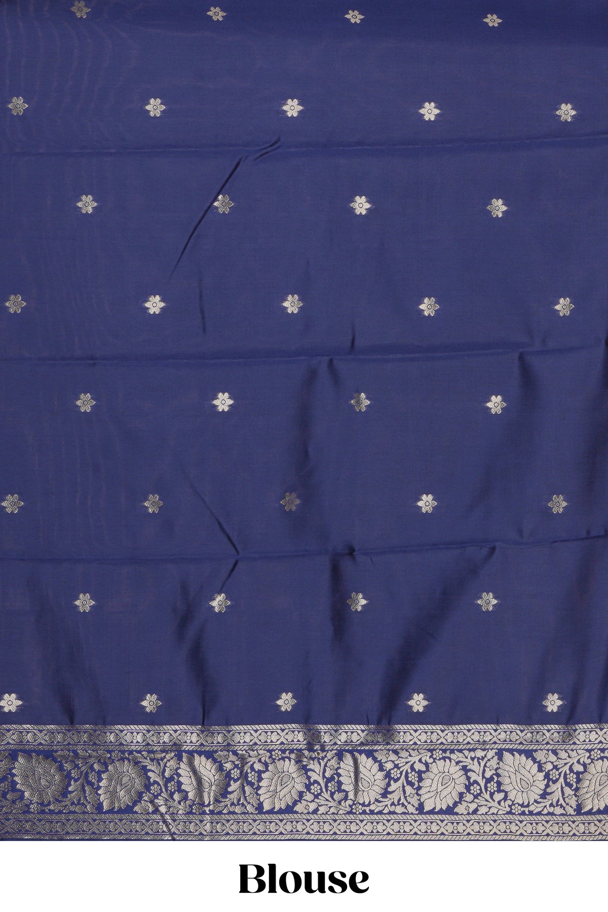 Green striped zari motifs design kota cotton saree with contrast zari border and motifs blouse