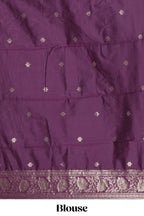 Light blue striped zari motifs design kota cotton saree with contrast zari border and motifs blouse