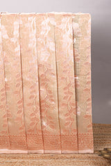 Camel brown floral zari design kota cotton saree with self zari border and matching blouse