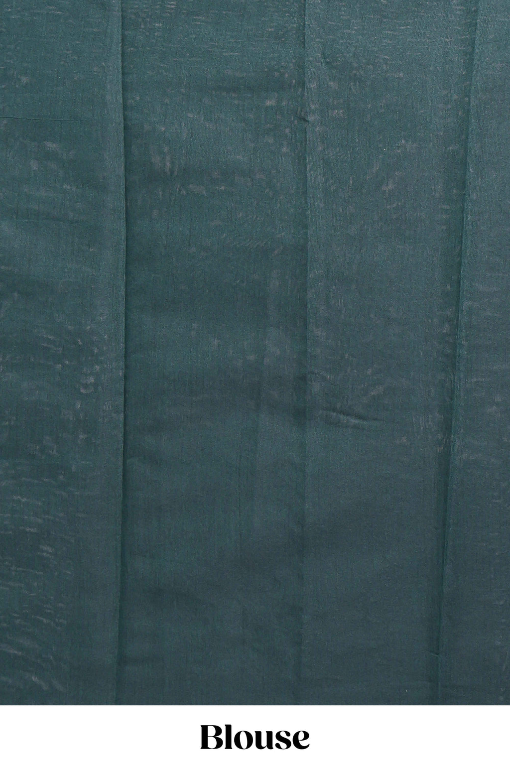Dark Green Kota Cotton Saree With Gold Zari Buttas, Temple Design Zari Border, Woven Zari Pallu And Matching Blouse Piece