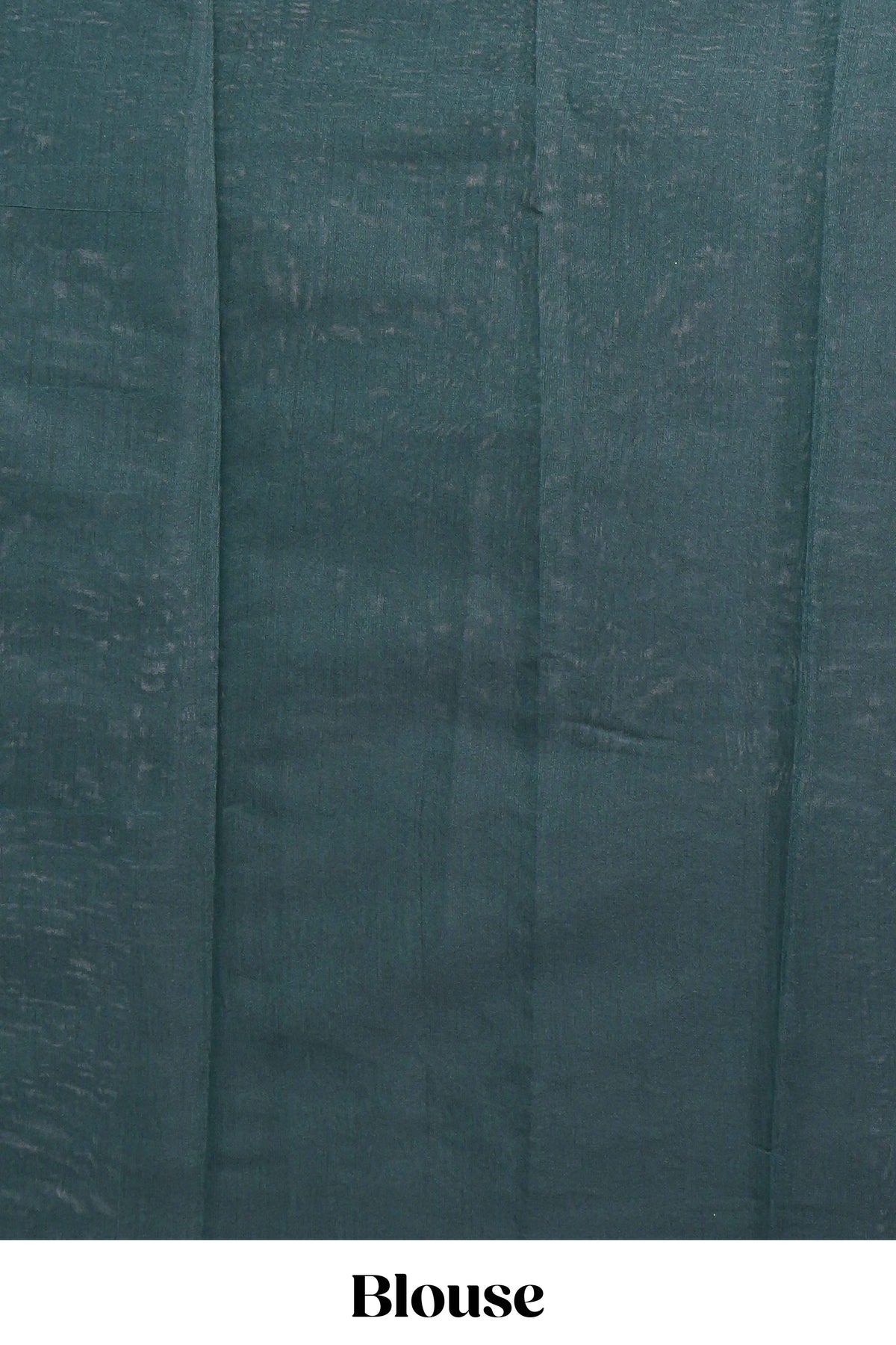 Dark Green Kota Cotton Saree With Gold Zari Buttas, Temple Design Zari Border, Woven Zari Pallu And Matching Blouse Piece