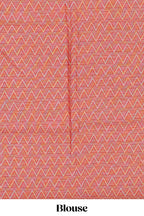 Bright red paithani design motifs kota cotton saree with self border with beautiful palak motifs and contrast blouse
