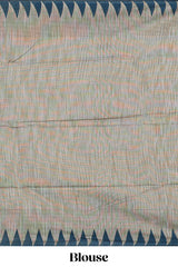 Deep teal blue paithani design motifs kota cotton saree with self border with beautiful palak motifs and contrast blouse