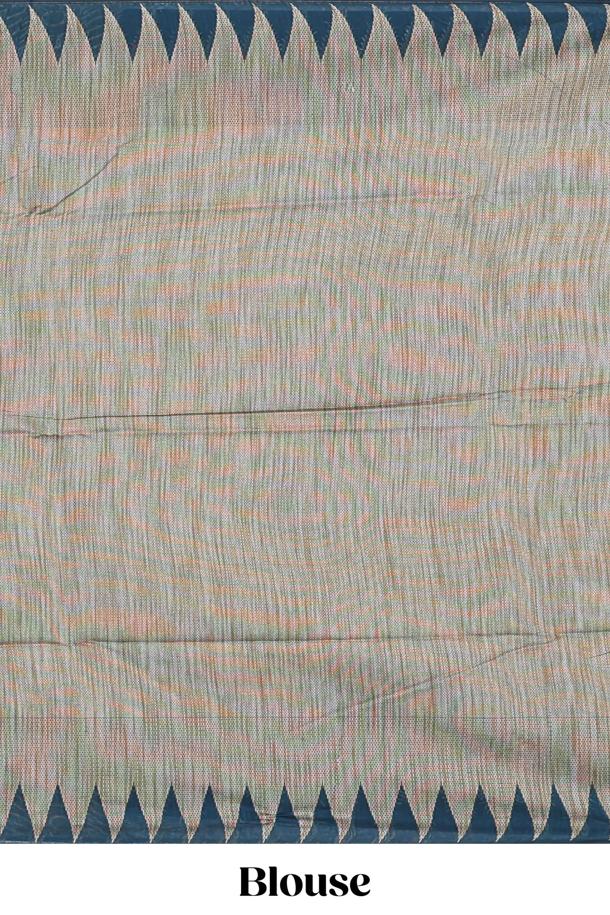 Deep teal blue paithani design motifs kota cotton saree with self border with beautiful palak motifs and contrast blouse