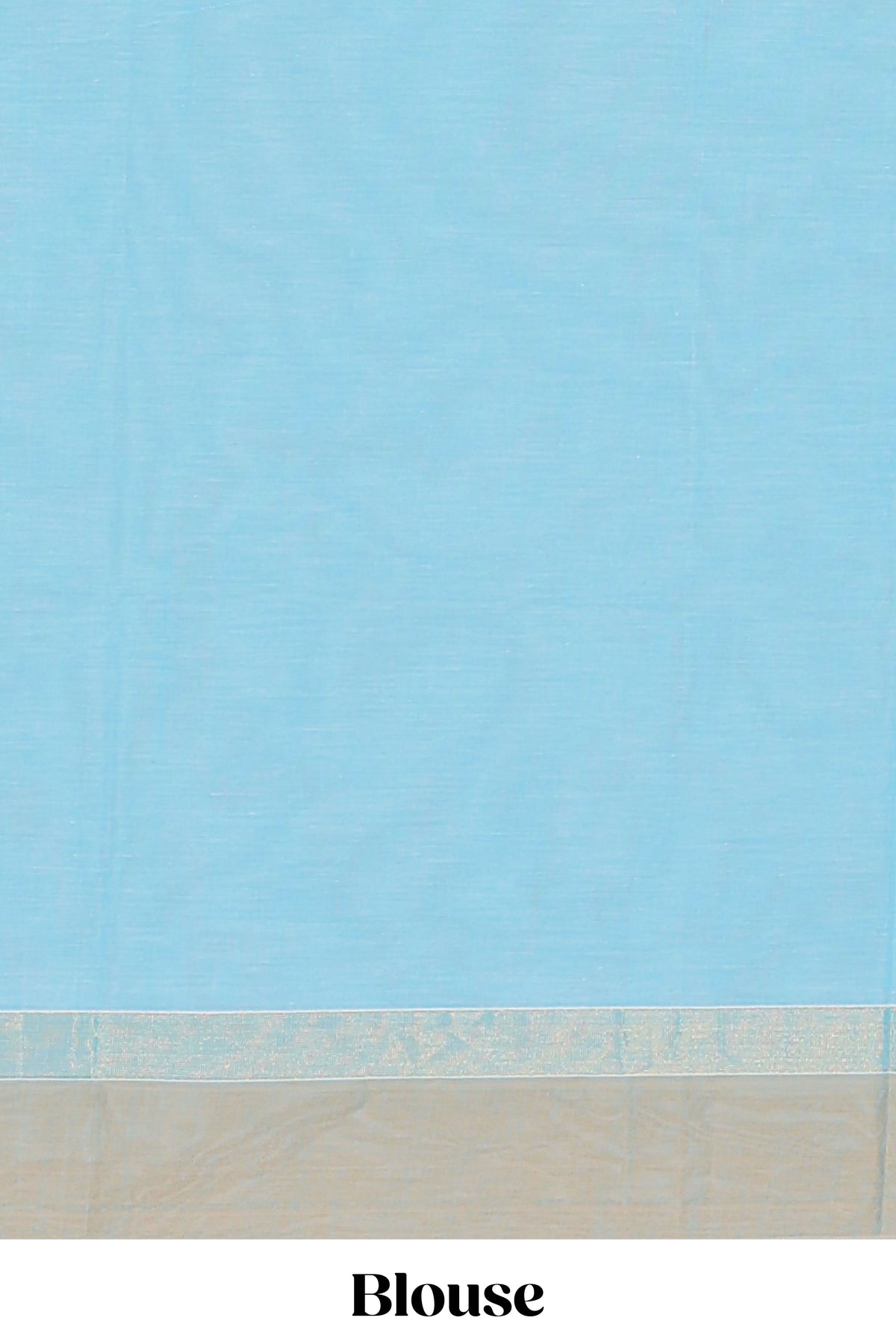Blue shade floral butta motifs kovai cotton saree with contrast zari border and matching blouse along with floral geometric pattern pallu