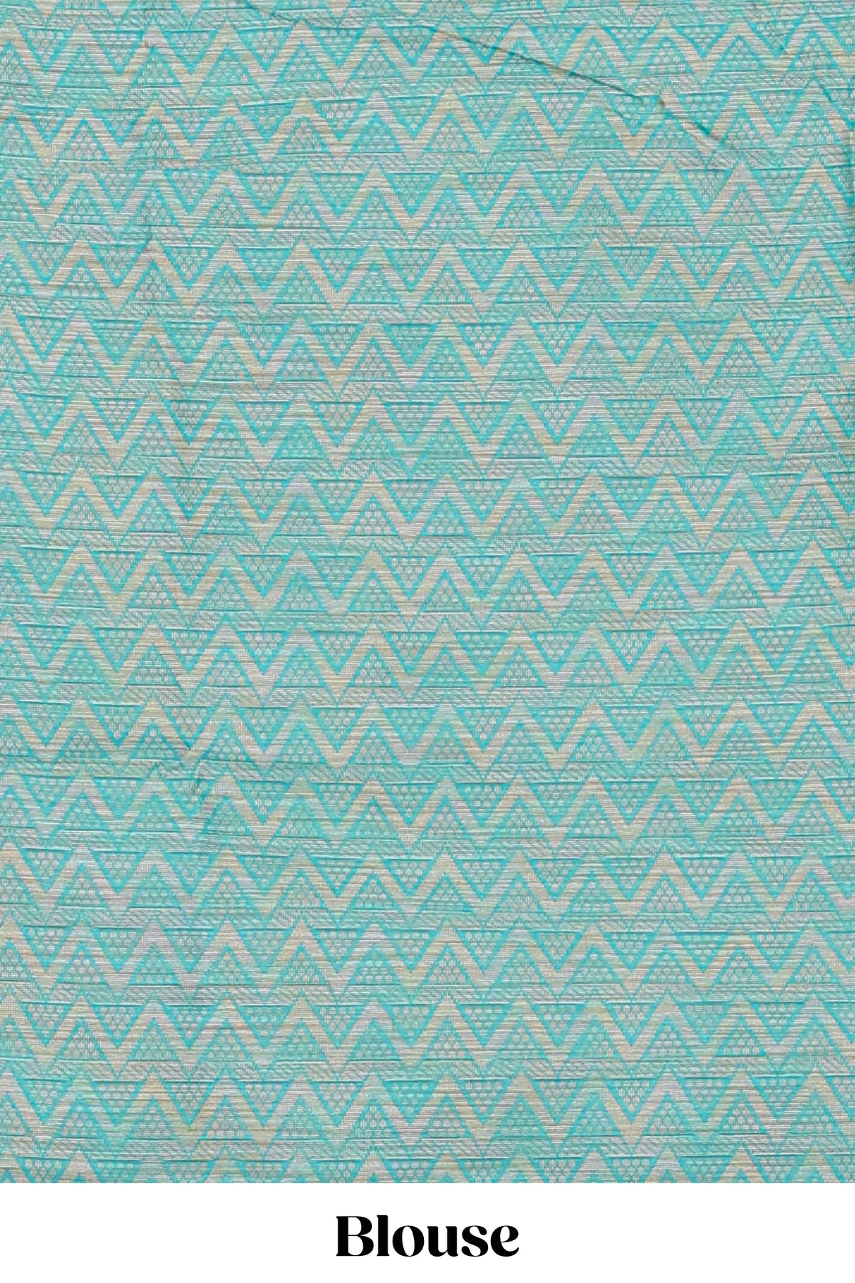 Turquoise blue butta motifs kovai cotton saree with self traditional architectural motifs border and matching blouse