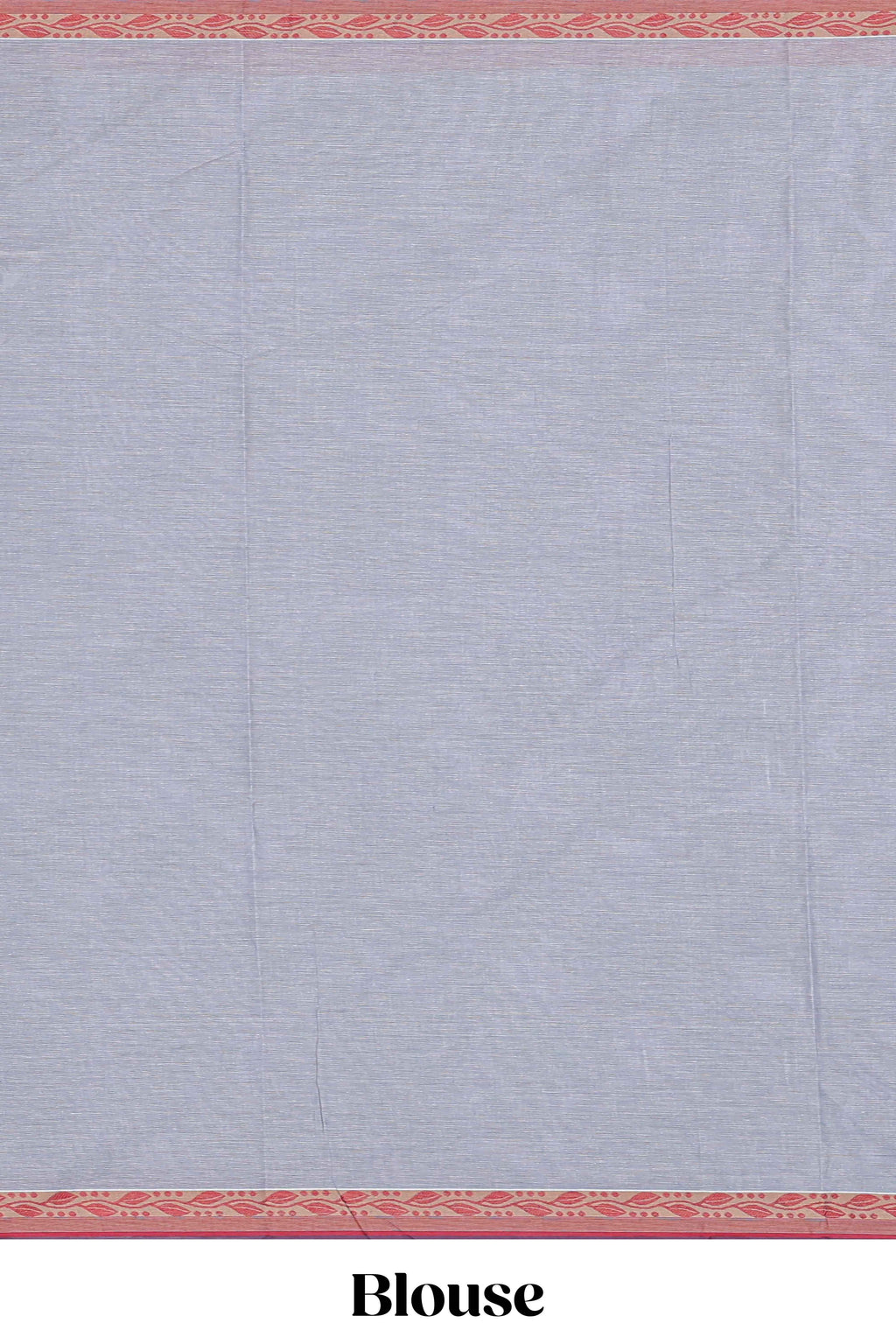 Grey floral design kovai cotton saree with contrast border and matching blouse