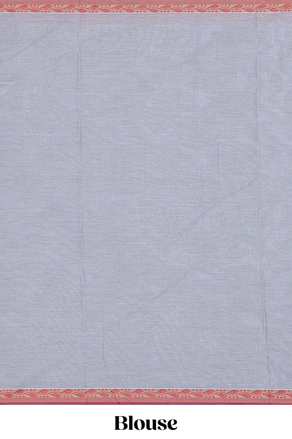 Grey floral design kovai cotton saree with contrast border and matching blouse