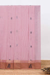 Pink butta design kovai cotton saree with contrast border and matching blouse
