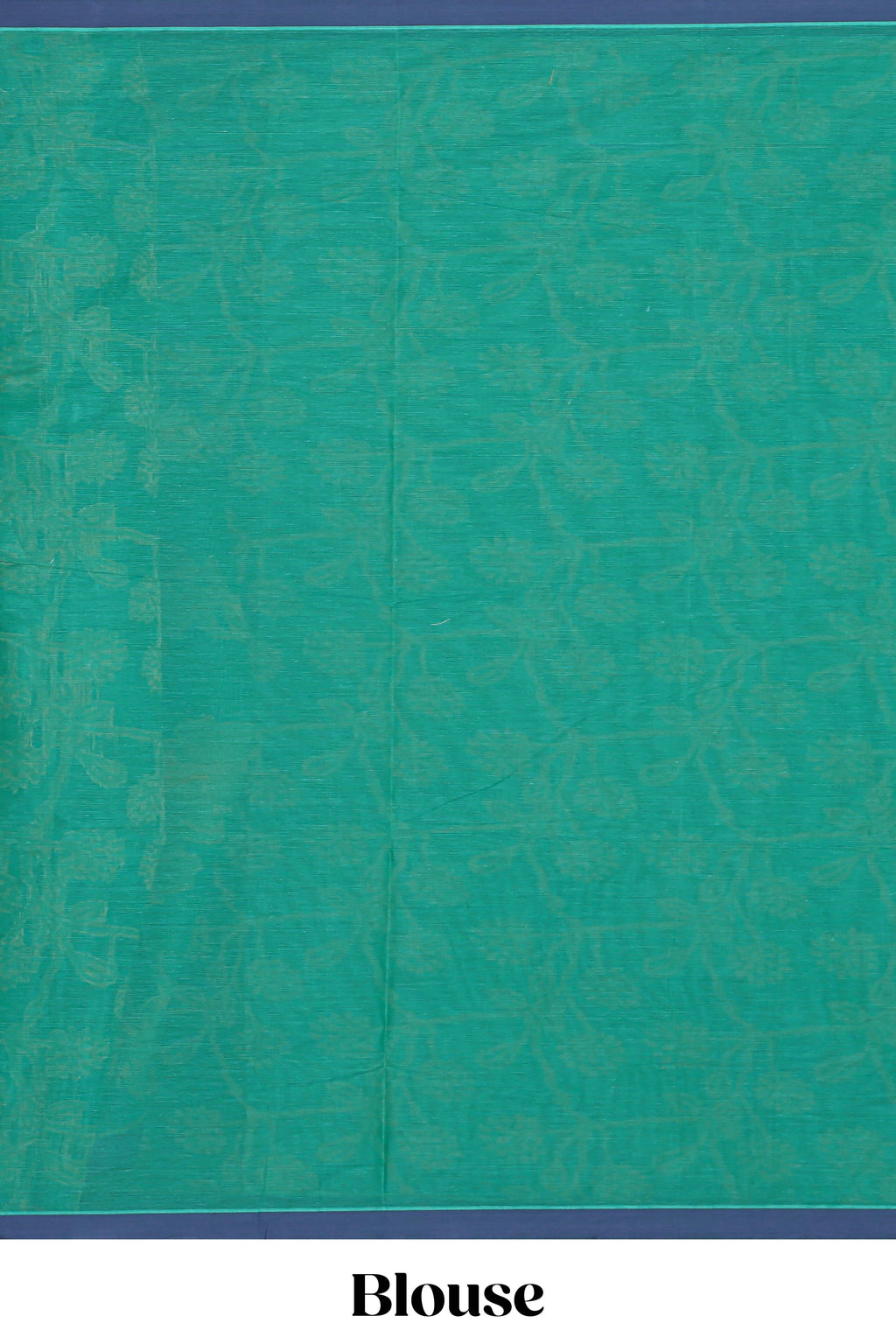 Green shade floral design kovai cotton saree with contrast border and matching blouse
