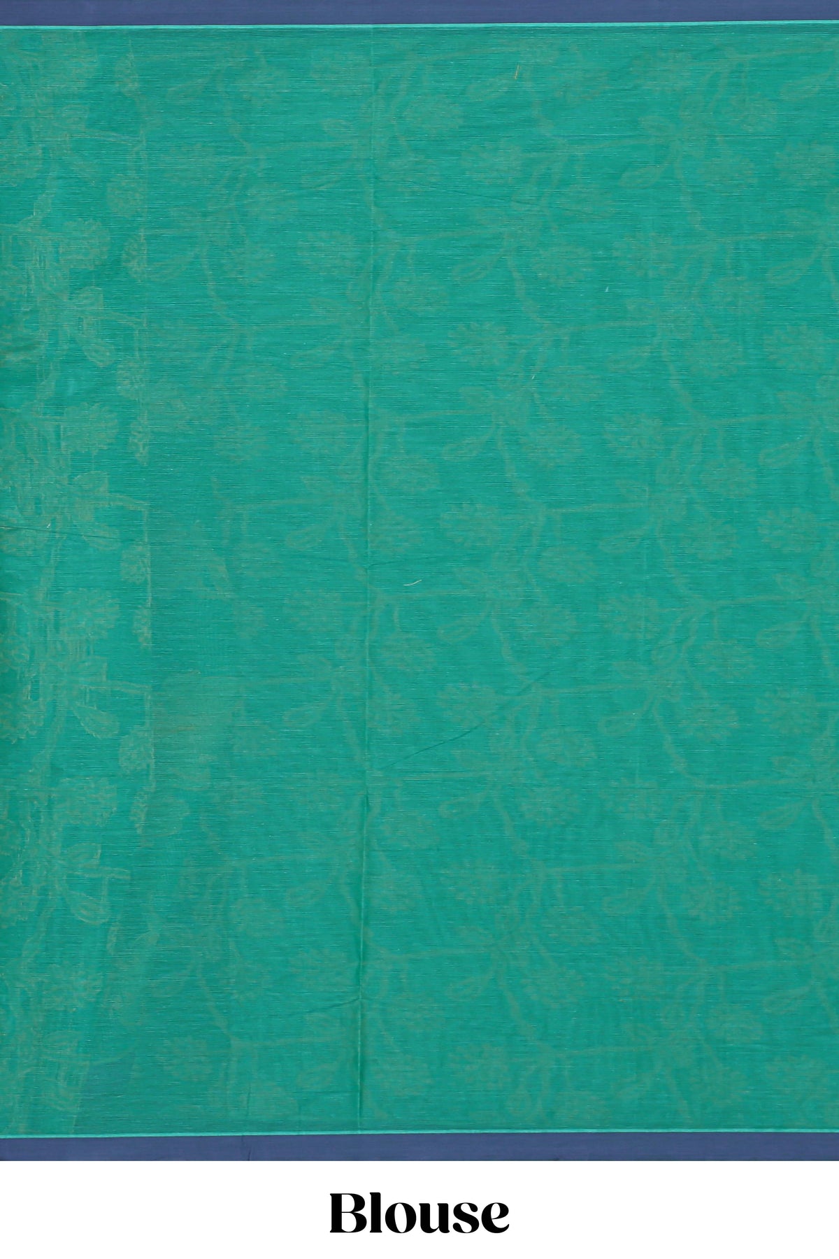 Green shade floral design kovai cotton saree with contrast border and matching blouse