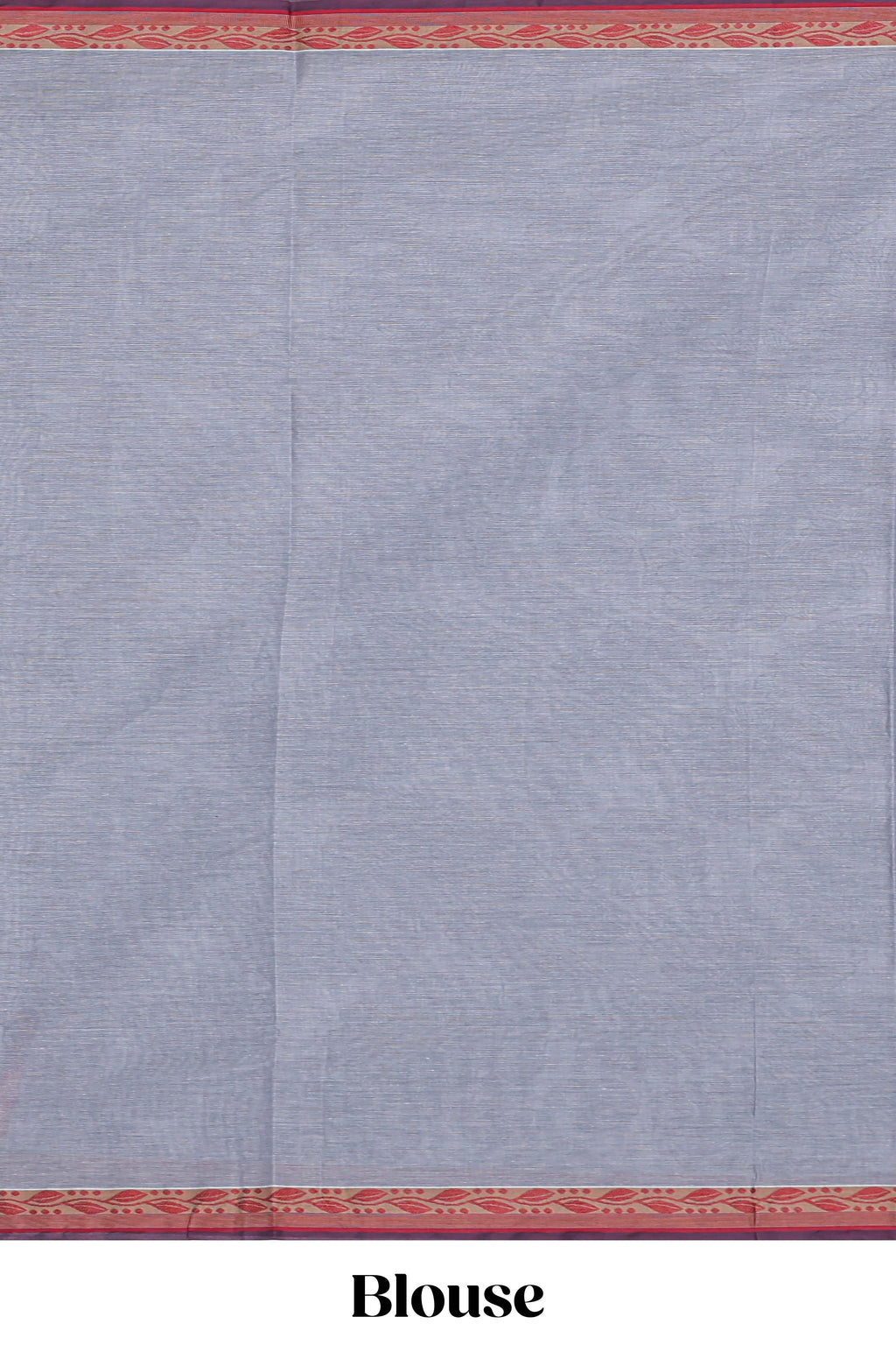 Grey shade floral design kovai cotton saree with contrast border and matching blouse