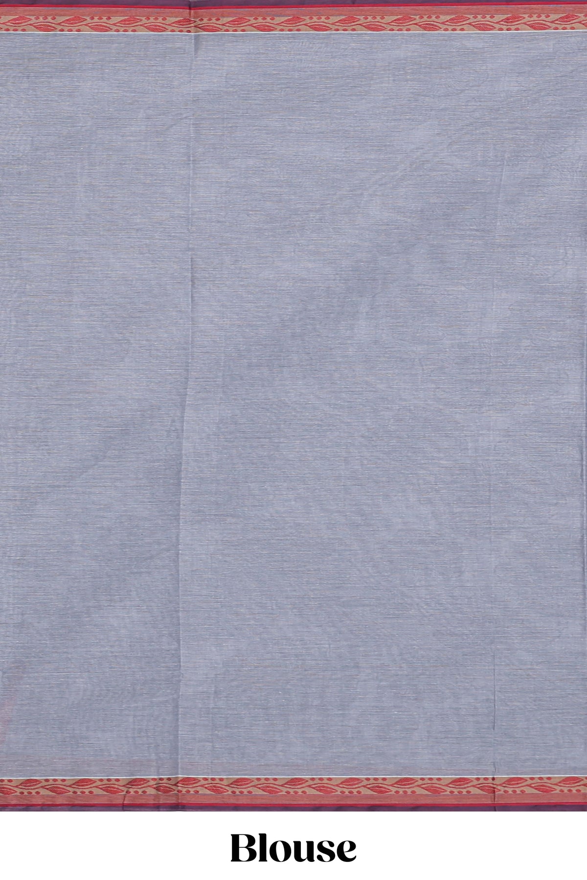 Grey shade floral design kovai cotton saree with contrast border and matching blouse