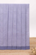 Lavender striped kovai cotton saree with contrast border and matching blouse