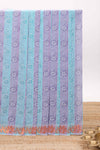 Lavender and blue floral designed kovai cotton saree with self border and matching blouse