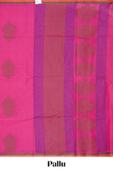Pink butta designed kovai cotton saree with contrast border and matching blouse
