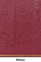 Violet floral motifs designed kovai cotton saree with sef border and contast blouse
