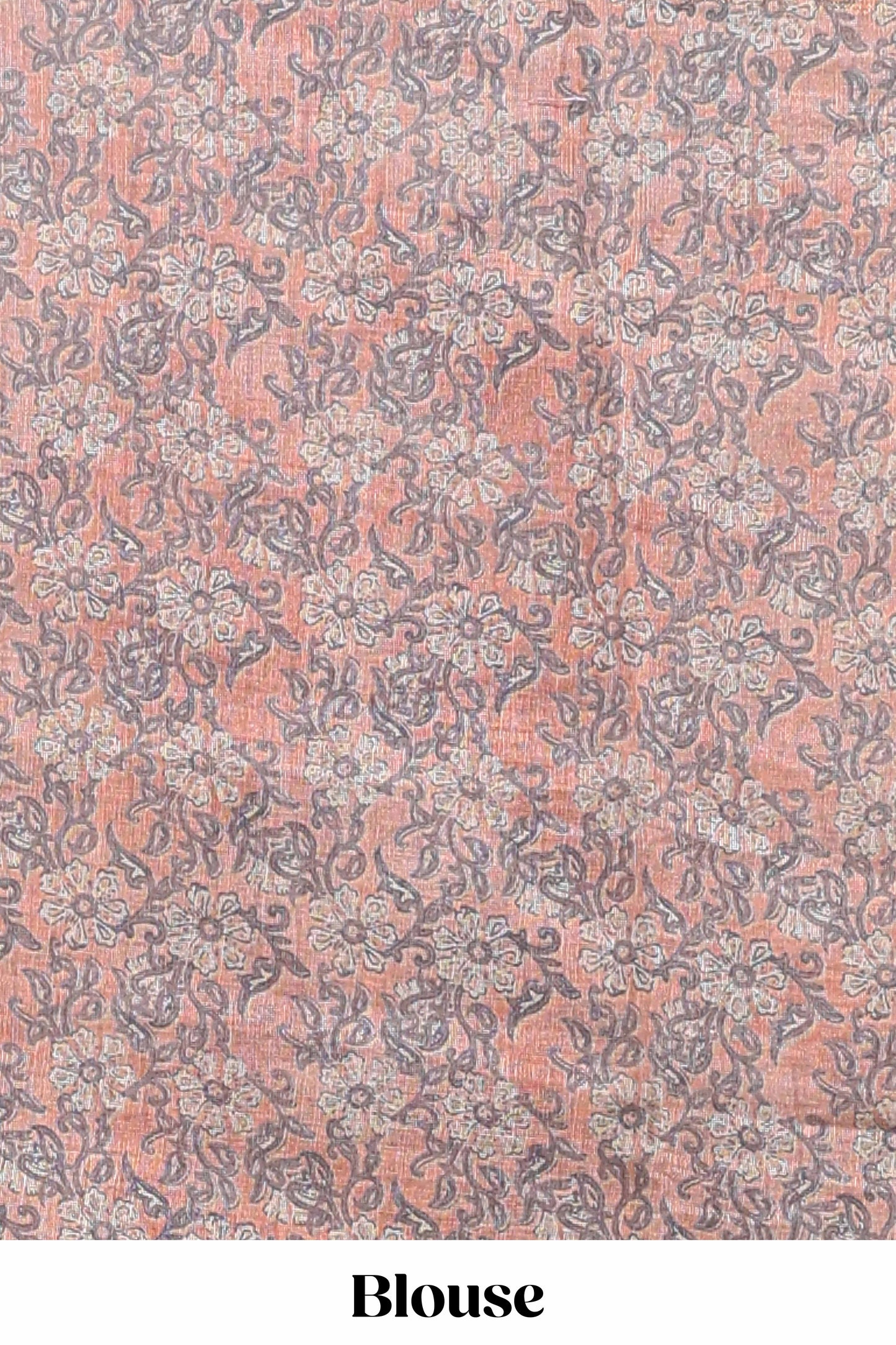 Beige linen cotton saree with brown shibori print, self zari border and floral design pallu