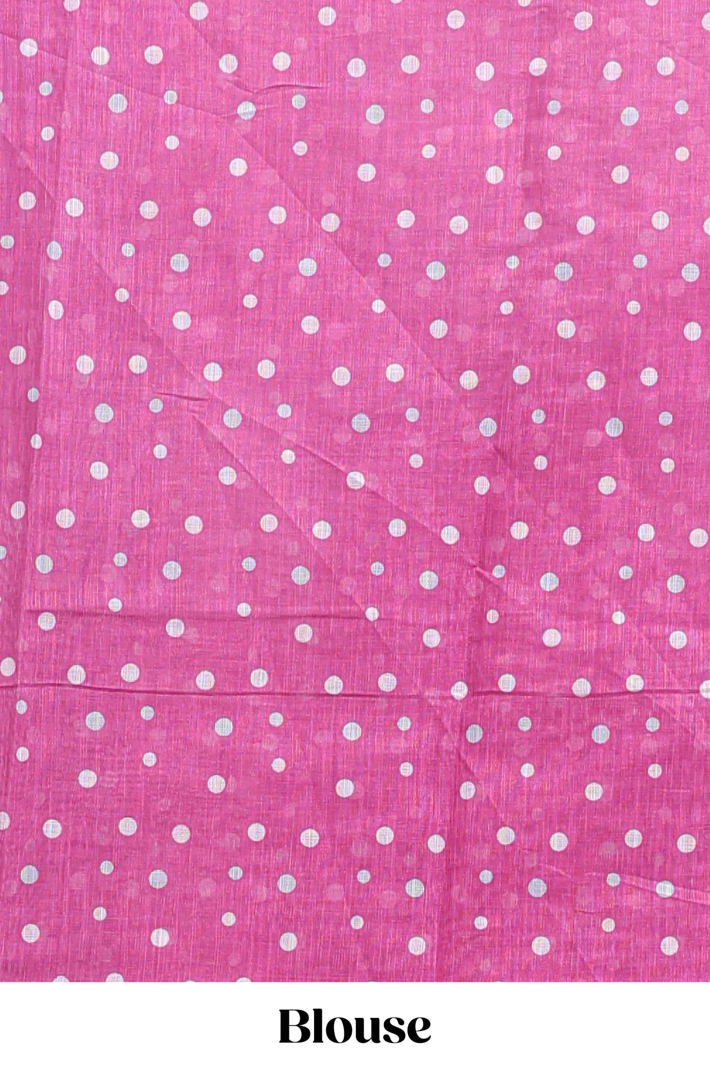 Pink winter themed linen cotton saree with self border and matching blouse