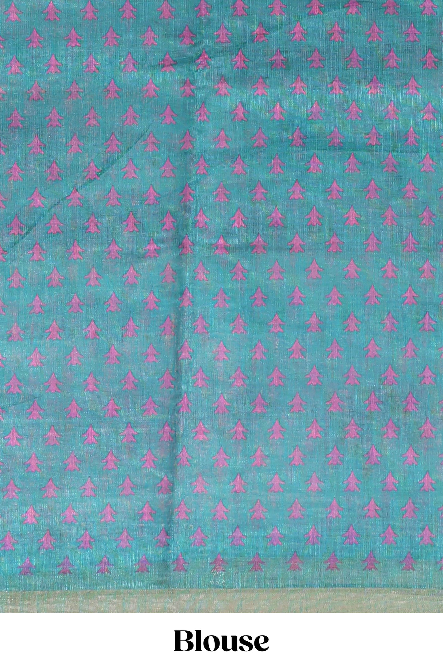 White tie & dye striped linen cotton saree with contrast zari border and printed blouse