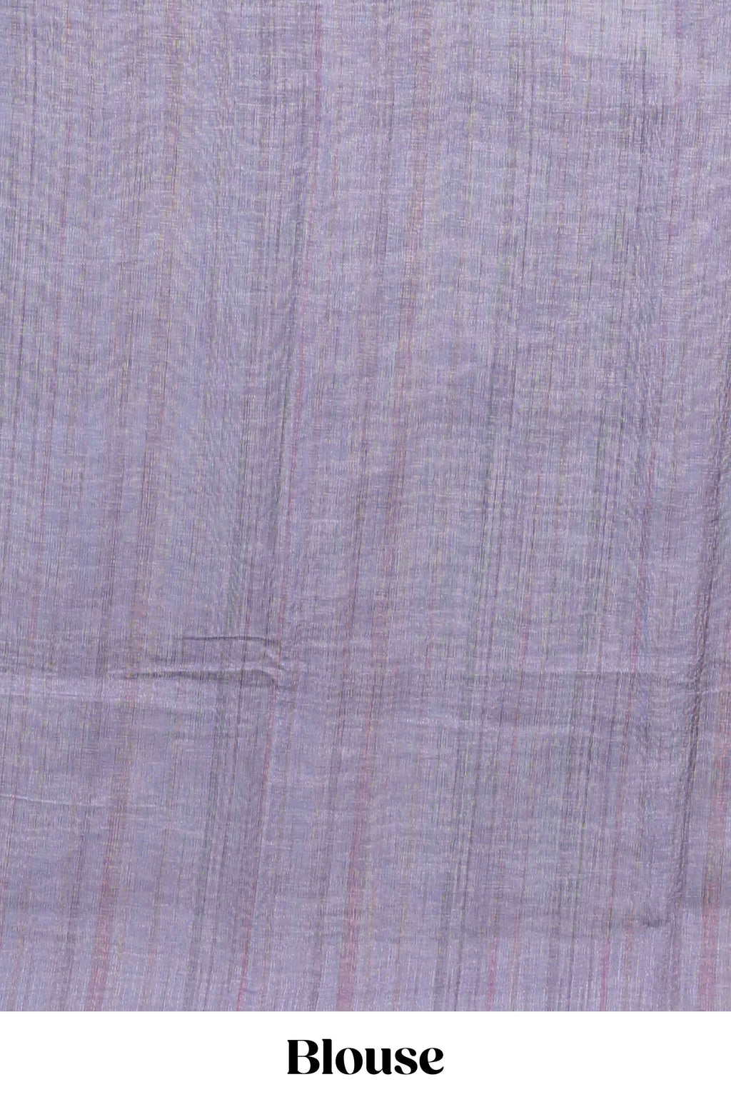 Cream ikkat style linen cotton saree with self zari border and contrast blouse