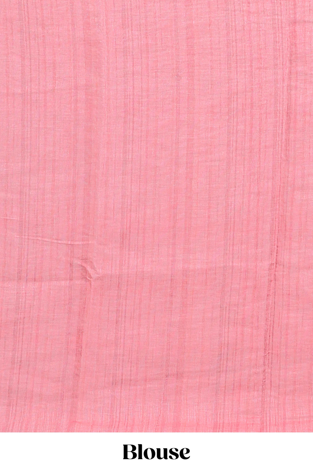 Cream ikkat style linen cotton saree with self zari border and contrast blouse