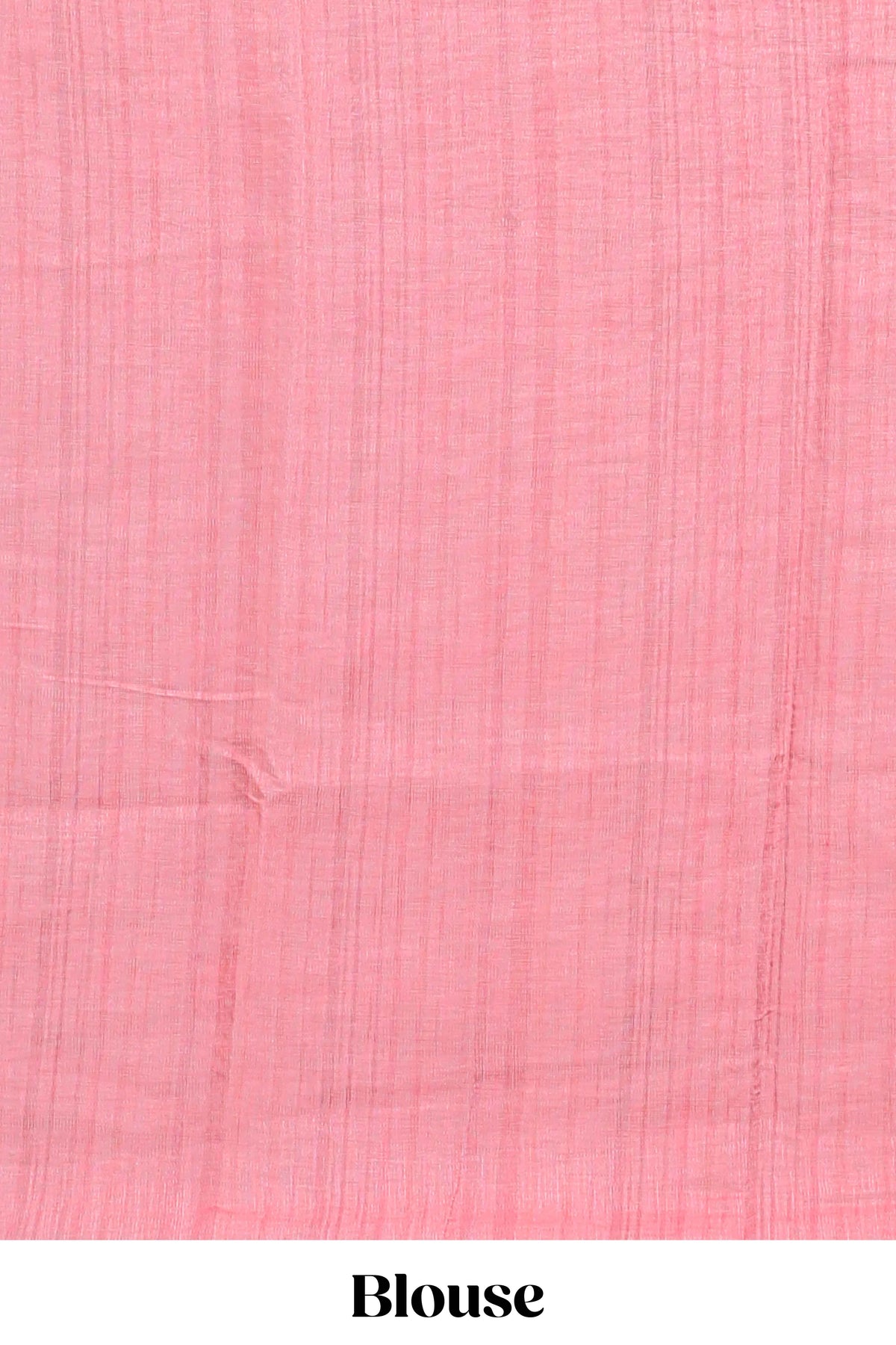 Cream ikkat style linen cotton saree with self zari border and contrast blouse