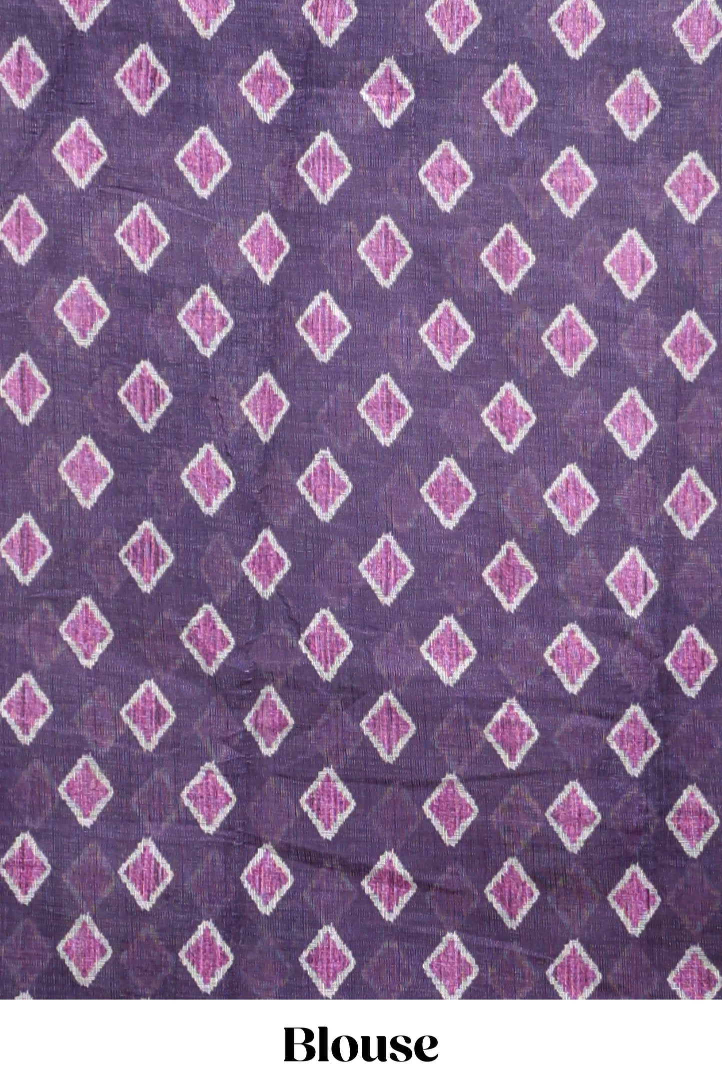 Purple tribal dance dance motifs linen cotton saree with contrast ikkat border and printed pallu