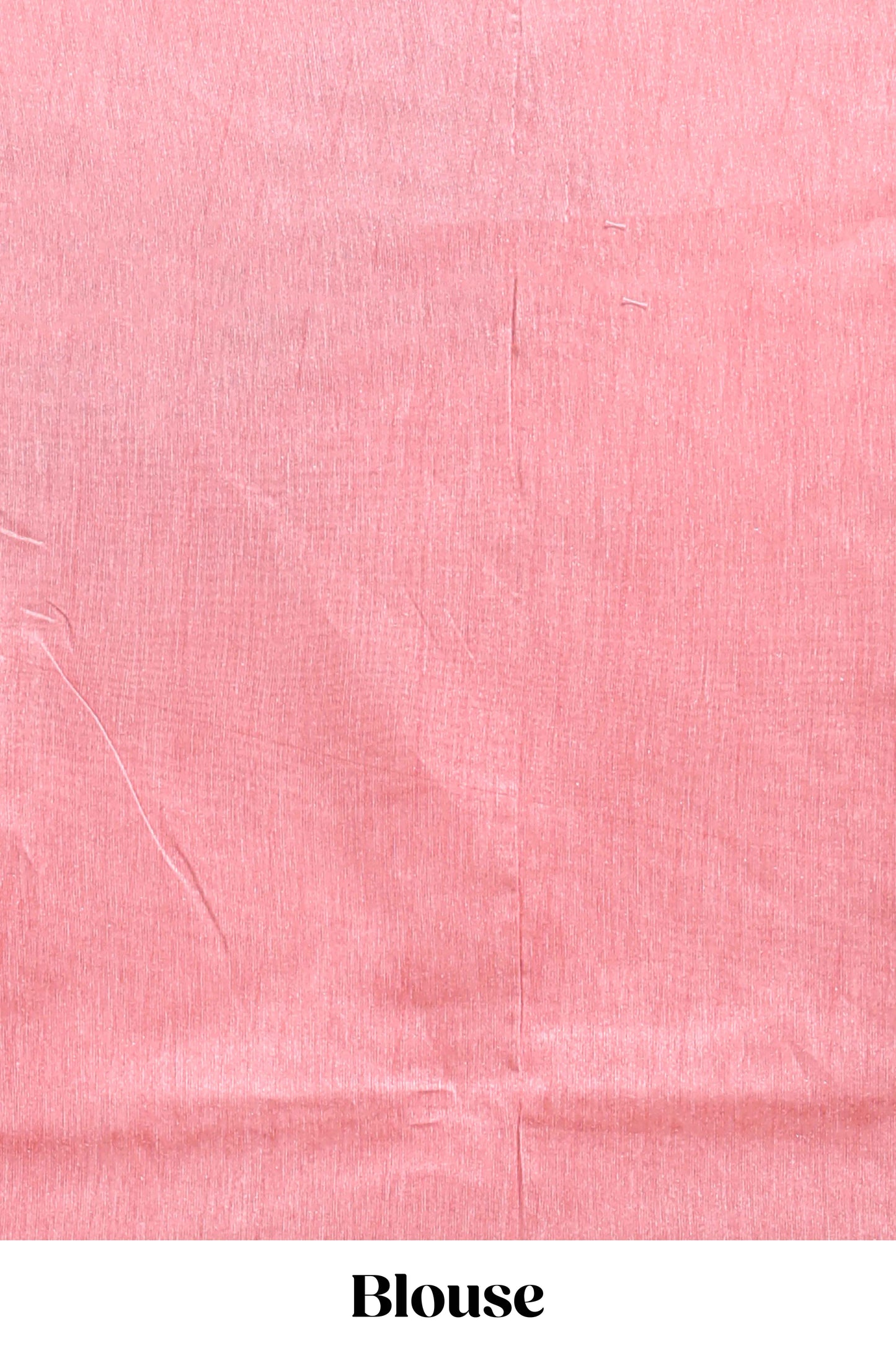 Borderless pink floral design linen cotton saree with matching blouse