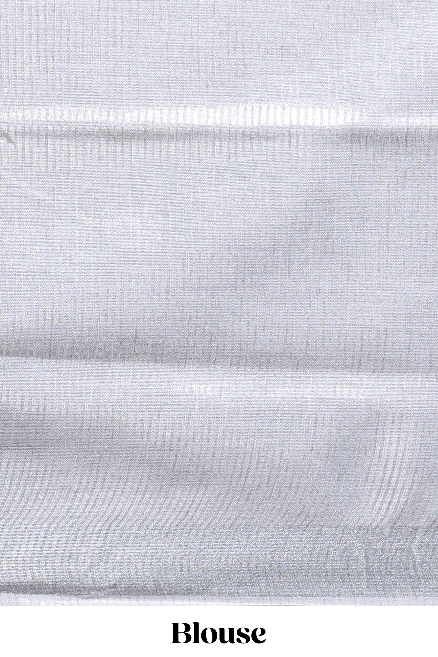 Grey abstract line scribble design linen cotton saree with self zari border and matching plain blouse