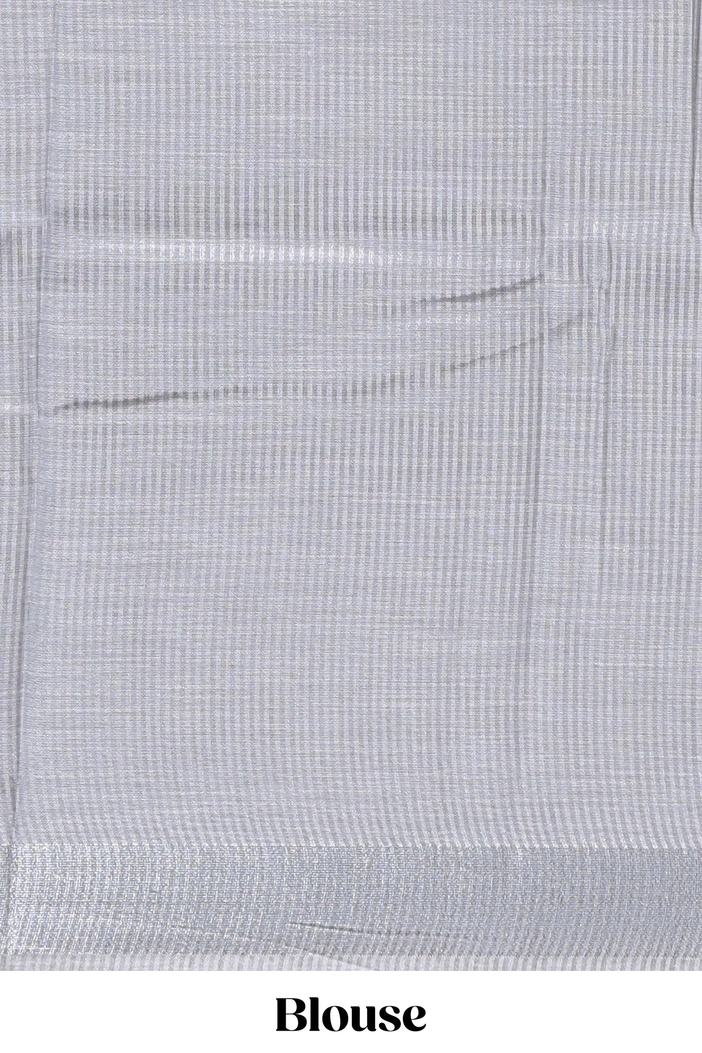 Grey embroidery floral design linen cotton saree with self zari border and matching blouse
