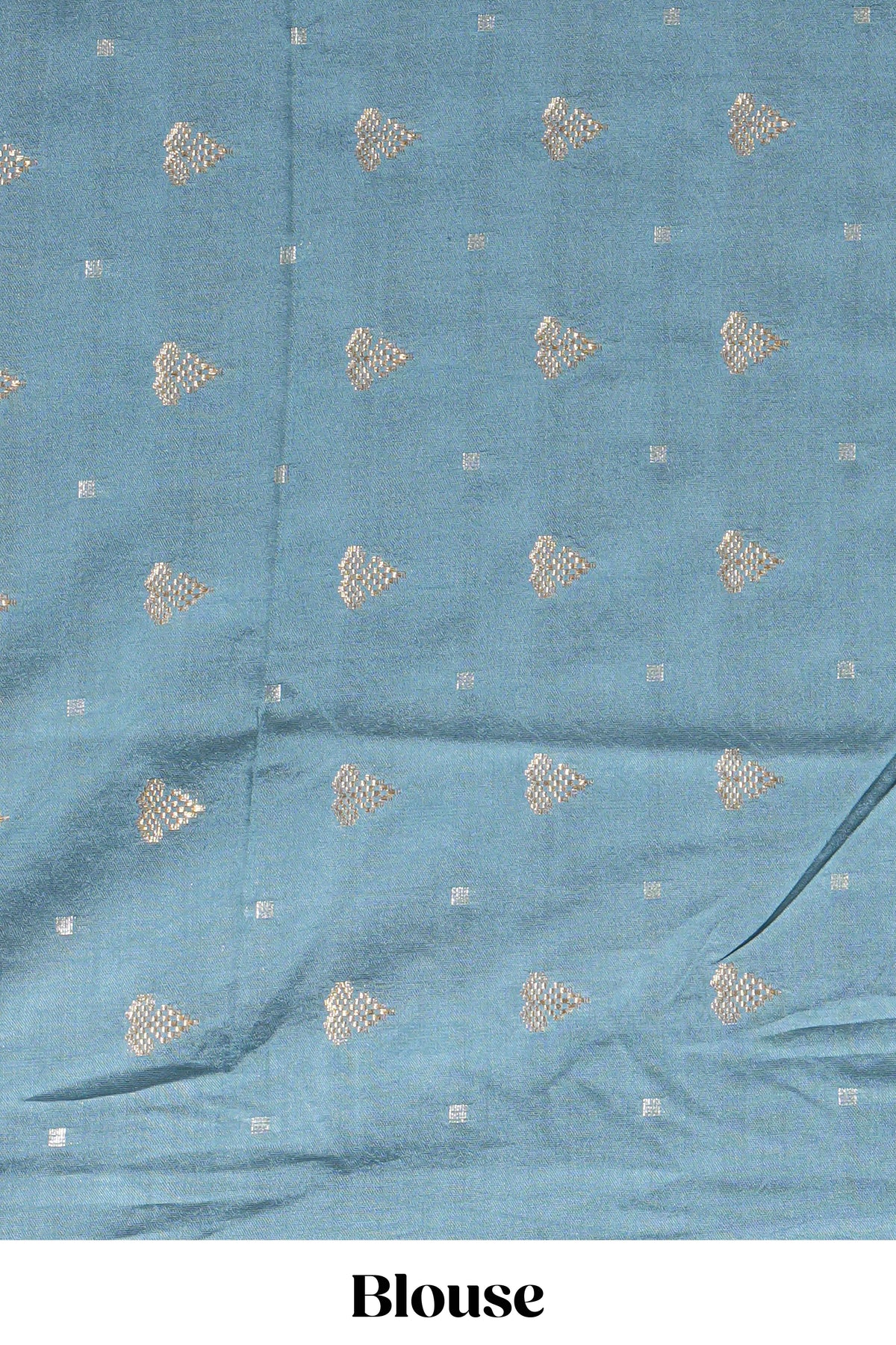 Soft pink linen saree with floral print highlighted with a contrast floral pallu and metallic zari border along with contrast blouse piece