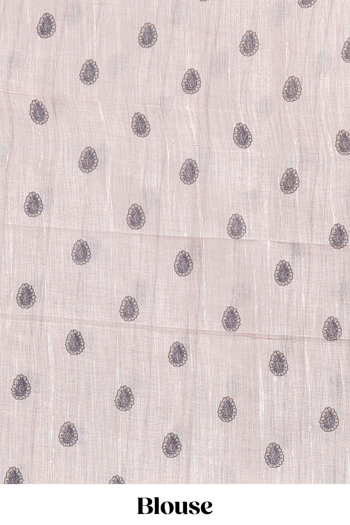 Lavender magenta floral print motifs linen cotton saree with contrast zari border and printed motifs blouse