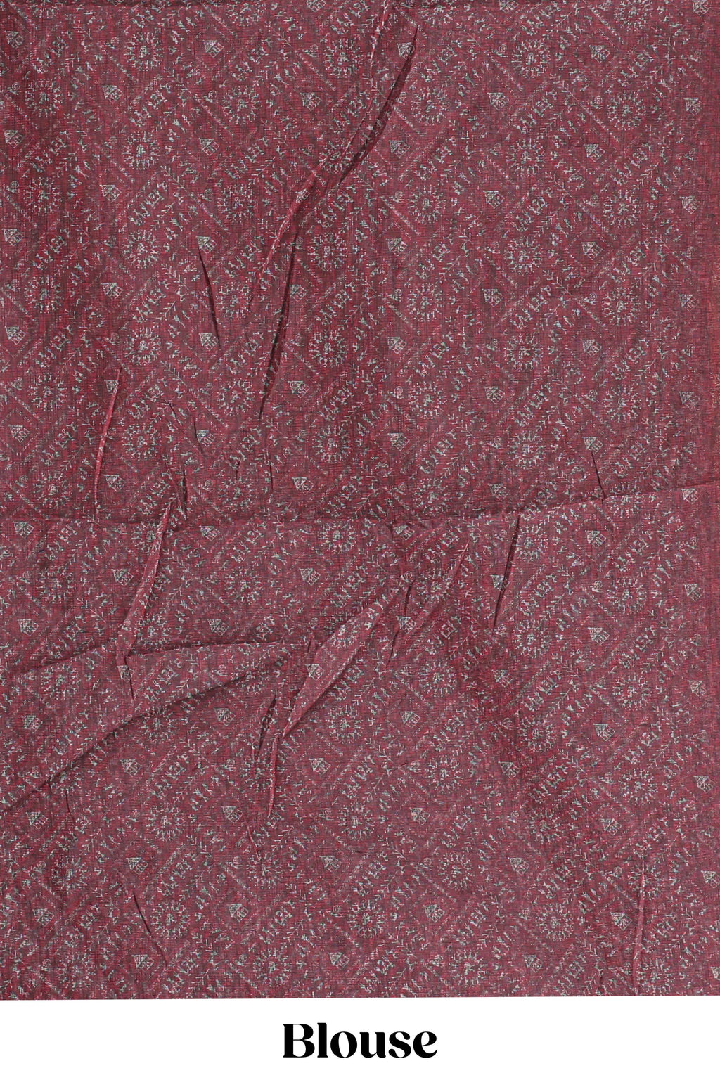 Grey warli tribe design linen cotton saree with contrast zari border and printed blouse
