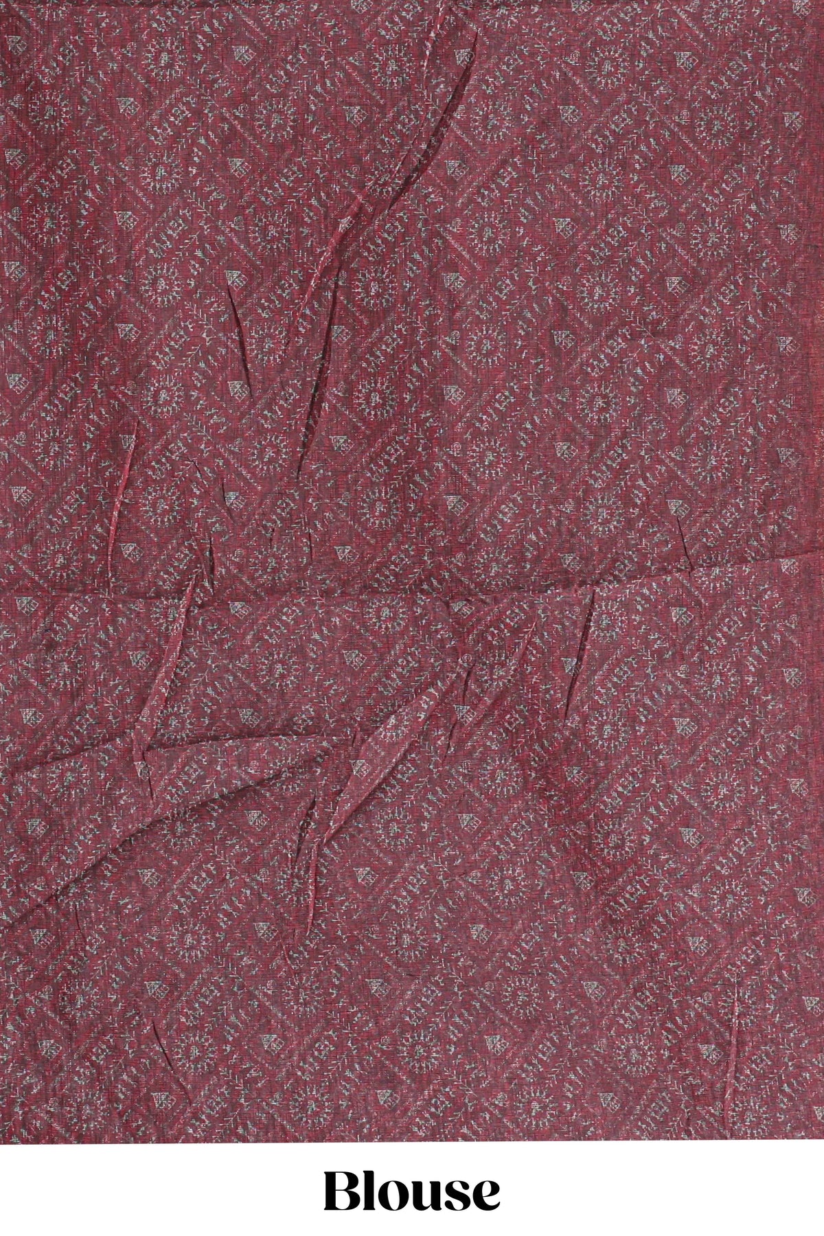 Grey warli tribe design linen cotton saree with contrast zari border and printed blouse