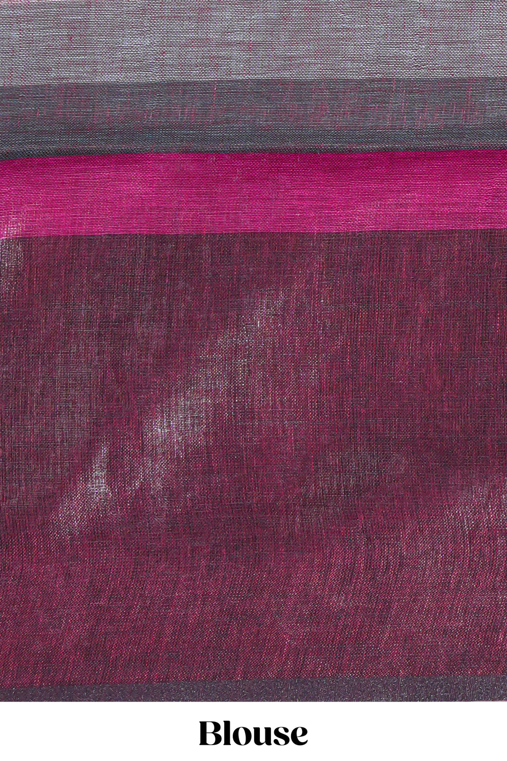 Multicolor Striped Linen Cotton Saree With Multicolor Pallu and Matching Blouse