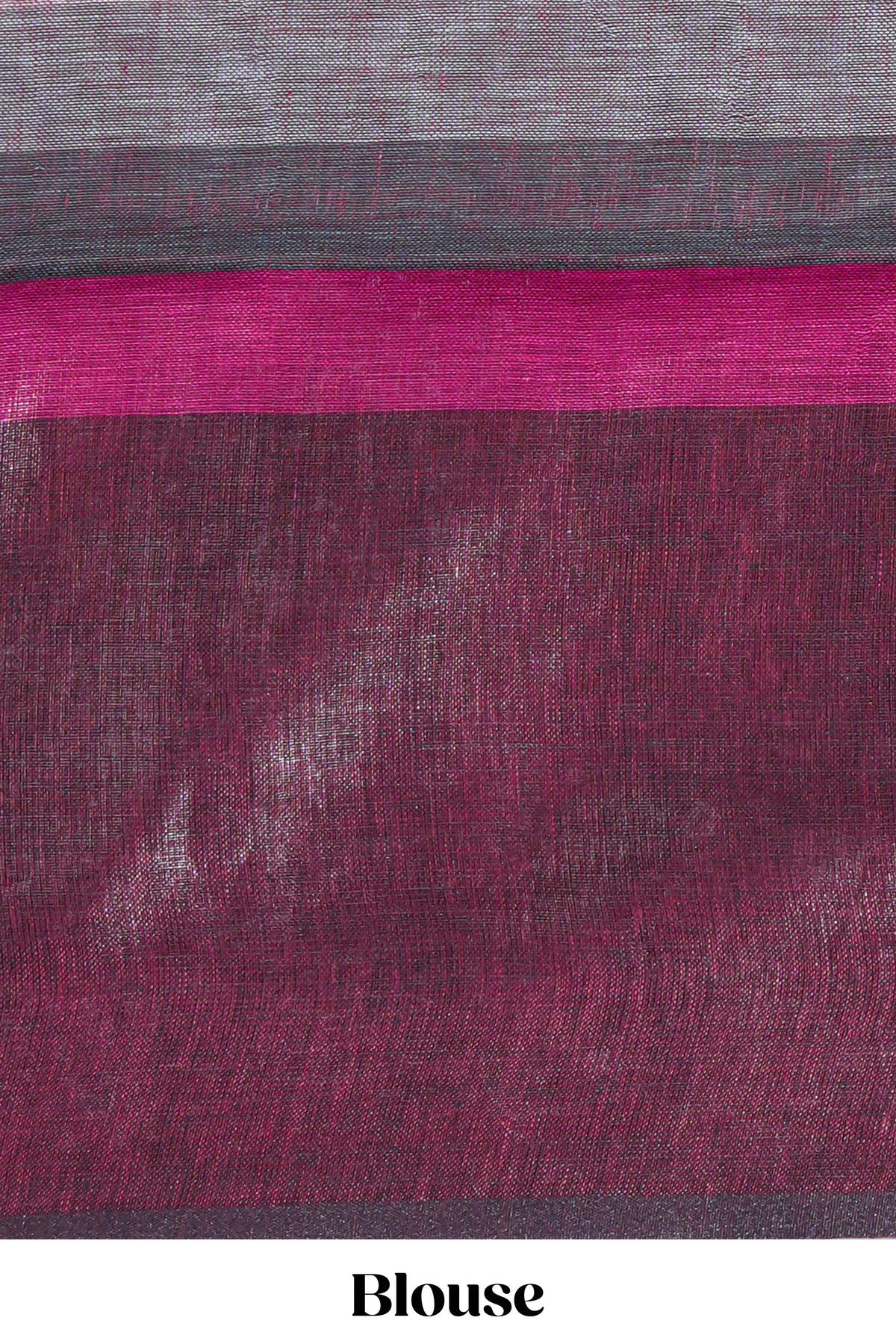 Multicolor Striped Linen Cotton Saree With Multicolor Pallu and Matching Blouse