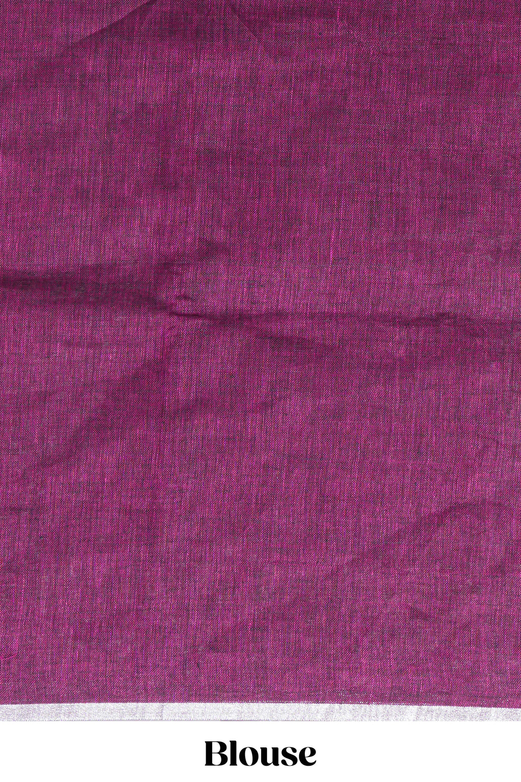 Wine Pink Striped Linen Cotton Saree with Self Border Contrast Pallu and Matching Plain Blouse