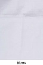 Multicolor plain Linen Cotton Saree with Self Border And Matching Blouse