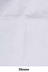 Multicolor plain Linen Cotton Saree with Self Border And Matching Blouse