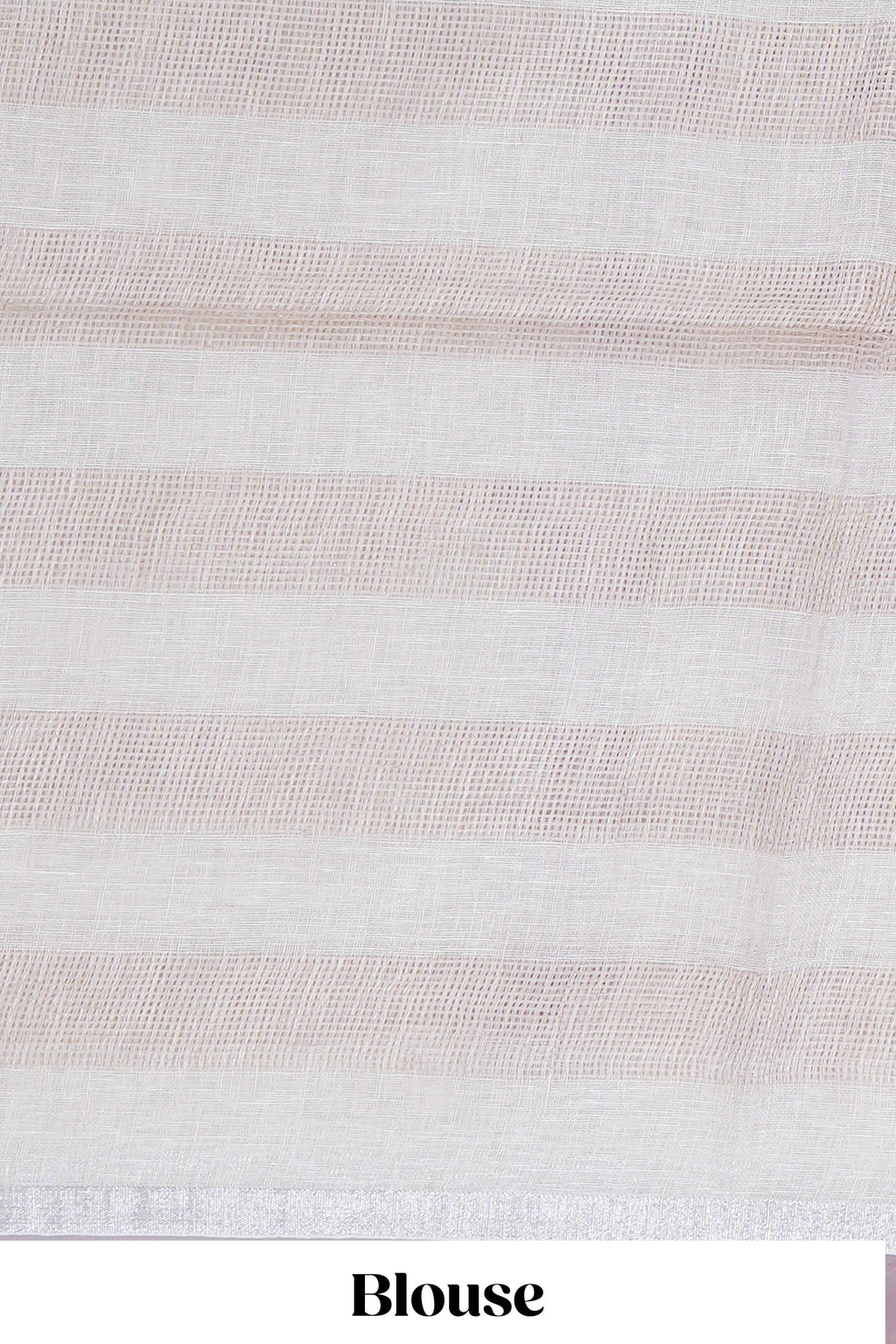 Light Purple Checked Linen Cotton Saree with Matching Pallu and Contrast Blouse