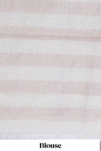 Light Purple Checked Linen Cotton Saree with Matching Pallu and Contrast Blouse