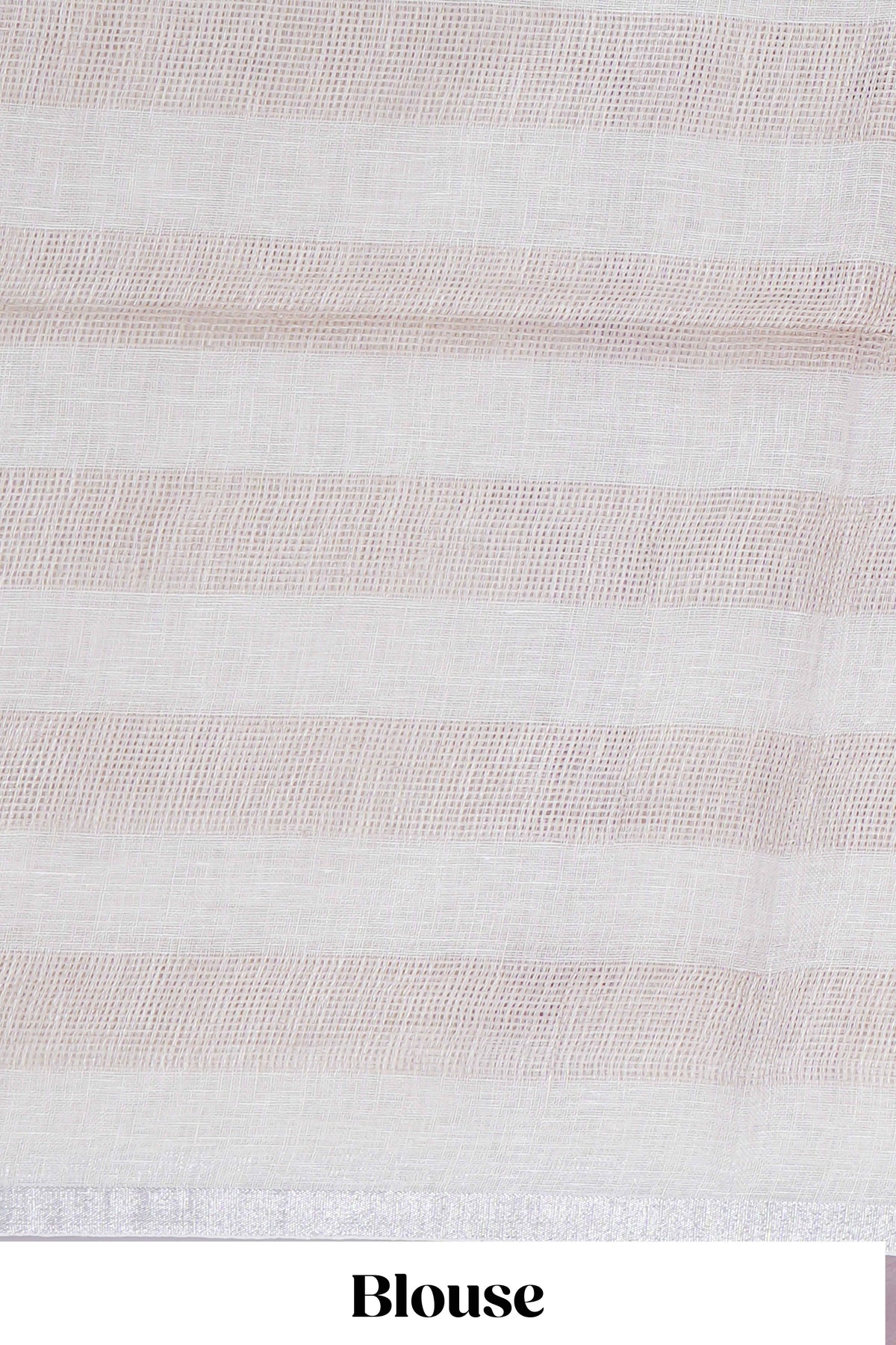 Light Purple Checked Linen Cotton Saree with Matching Pallu and Contrast Blouse