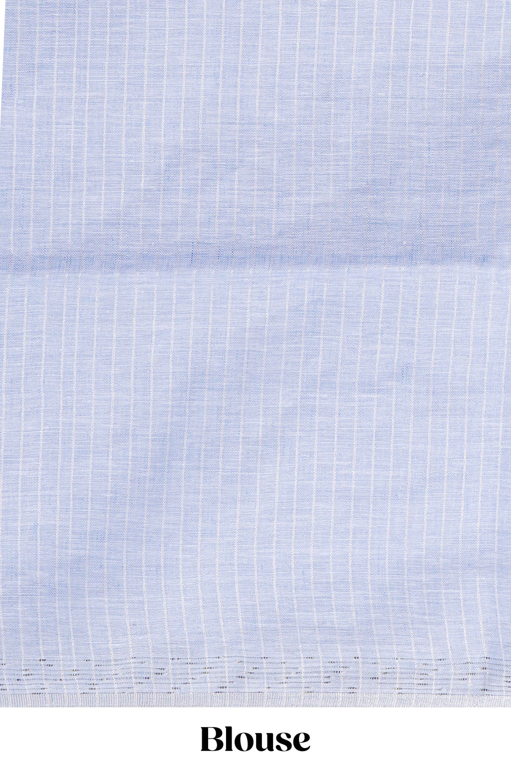 Lavender shade Plain  Linen Cotton saree With Matching border and Striped Blouse