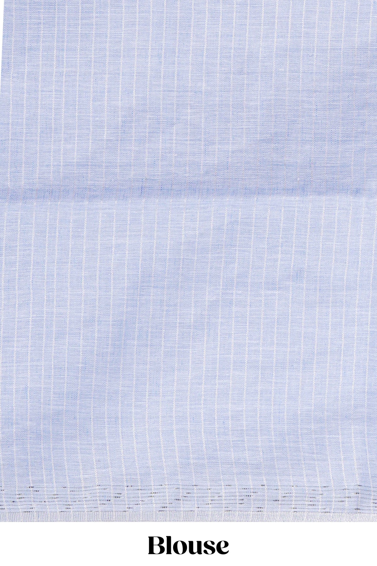Lavender shade Plain  Linen Cotton saree With Matching border and Striped Blouse
