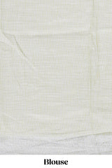 Pastel green floral designed linen cotton saree with self border and matching blouse